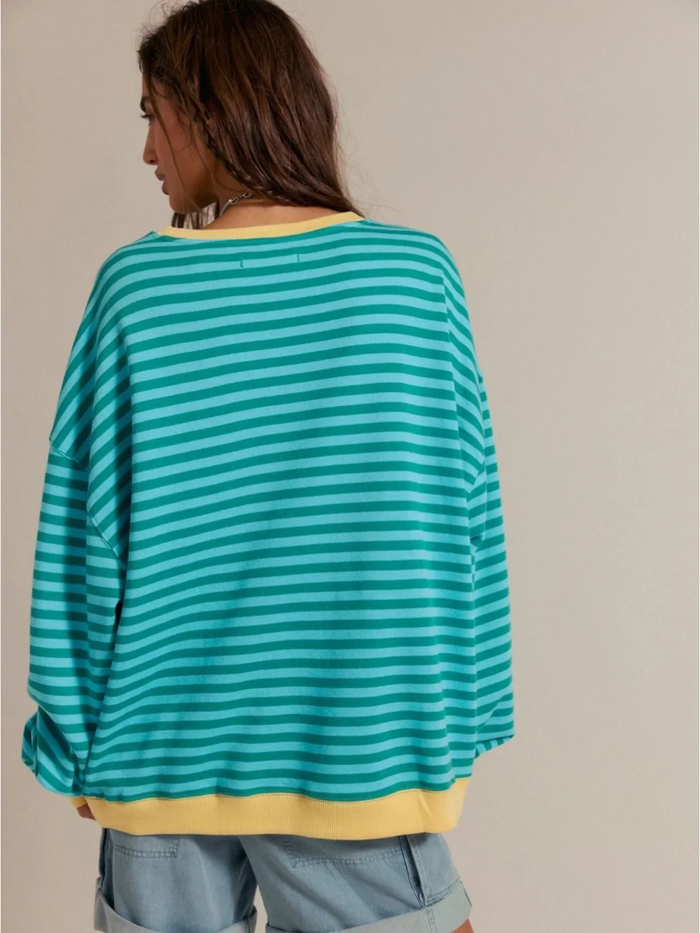 We the Free Classic Striped Oversized Crewneck - Picture 6 of 6